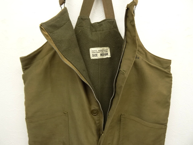 画像: 40'S アメリカ軍 US NAVY N-1 デッキトラウザーズ オーバーオール KHAKI (VINTAGE)