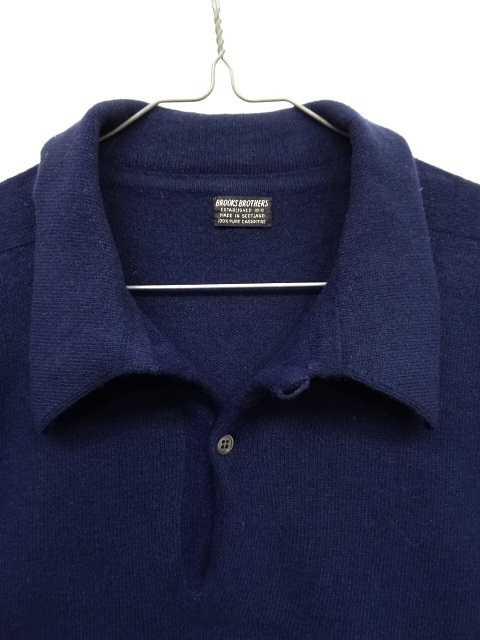 画像: 80'S BROOKS BROTHERS カシミア100% ワンナップカラーニット スコットランド製 (VINTAGE)