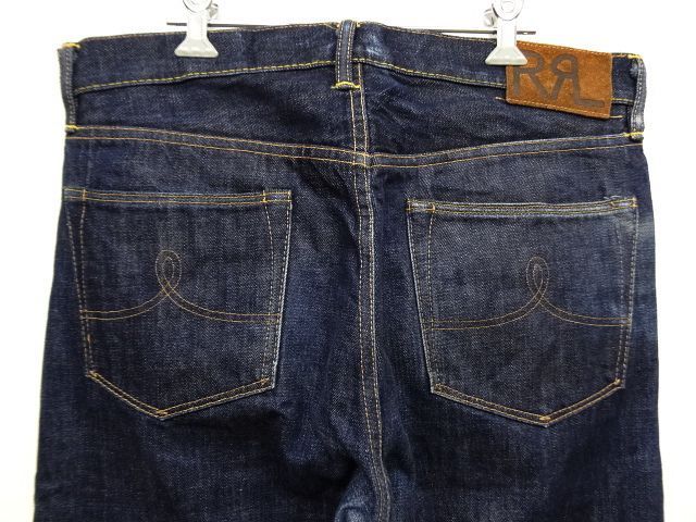 画像: RRL "STRAIGHT LEG" 逆アーキュエイトステッチ 赤耳付き 日本製デニム インディゴ USA製 (USED)