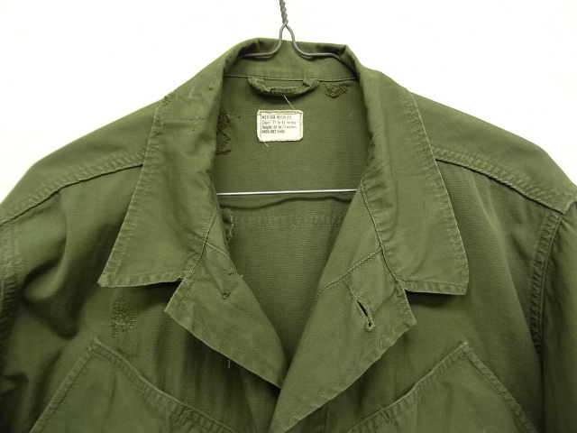 画像: 60'S アメリカ軍 US ARMY "JUNGLE FATIGUE 3rd" ノンリップ ポプリンジャケット M-R (VINTAGE)