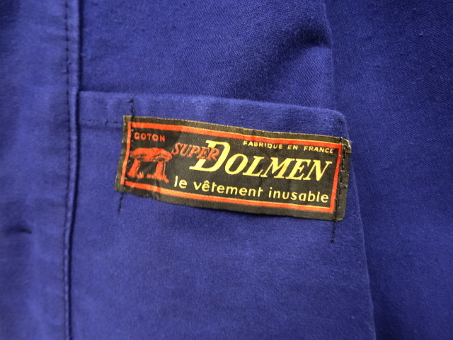 画像: 50'S SUPER DOLMEN フレンチ ワーク モールスキン カバーオール NAVY フランス製 (VINTAGE)