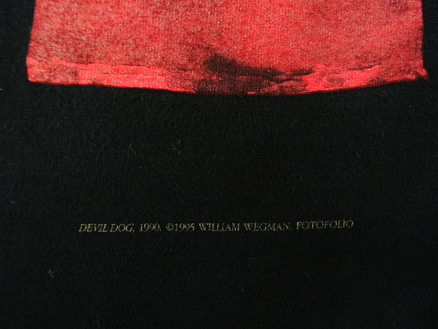 画像: 90'S WILLIAM WEGMAN "DEVIL DOG" FOTOFOLIO製 Tシャツ (VINTAGE)