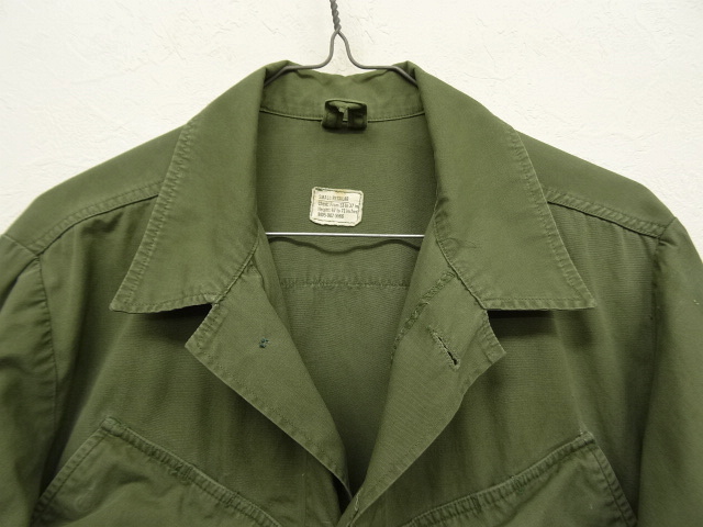 画像: 60'S アメリカ軍 US ARMY "JUNGLE FATIGUE 3rd" ノンリップ ポプリンジャケット S-R (VINTAGE)