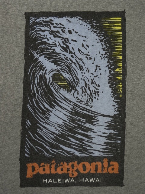 画像: PATAGONIA HALEIWA限定 波バックプリント 半袖 Tシャツ USA製 (USED)