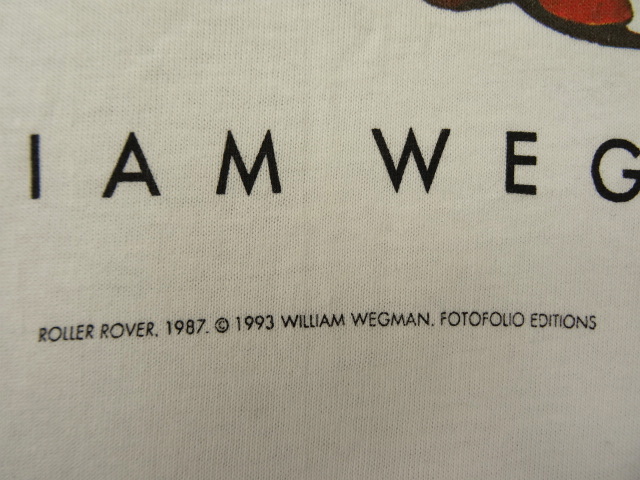 画像: 90'S WILLIAM WEGMAN "ROLLER ROVER" FOTOFOLIO製 Tシャツ USA製 (VINTAGE)
