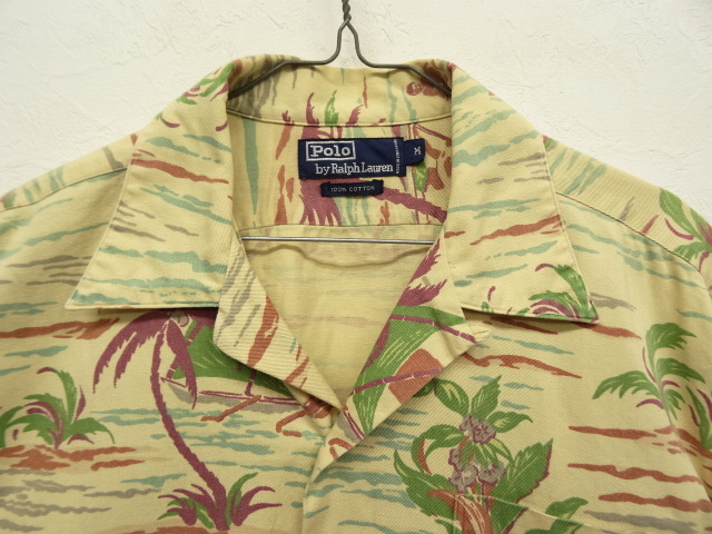 画像: 90'S RALPH LAUREN コットン オープンカラー アロハシャツ ハワイアン柄 (VINTAGE)