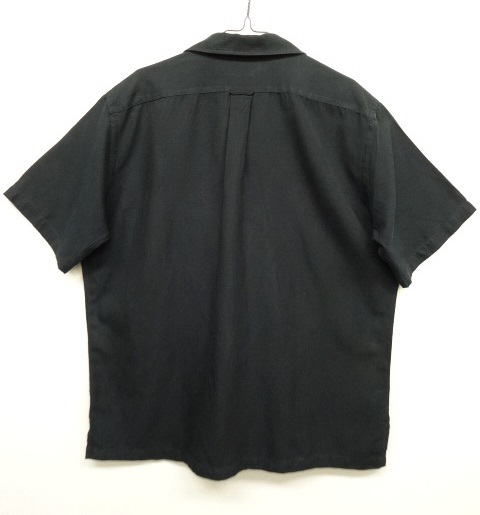 画像: 90'S RALPH LAUREN シルク/コットン オープンカラー 半袖シャツ BLACK (VINTAGE)