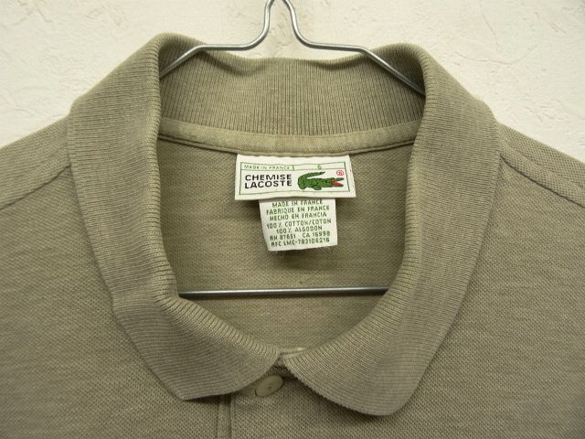 画像: 80'S CHEMISE LACOSTE L1212 ポロシャツ ベージュ フランス製  (VINTAGE)