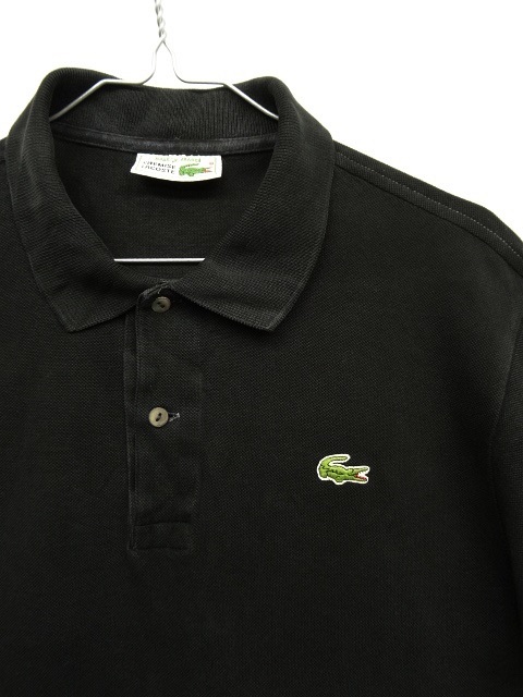 画像: 70'S CHEMISE LACOSTE L1212 ポロシャツ ブラック フランス製  (VINTAGE)