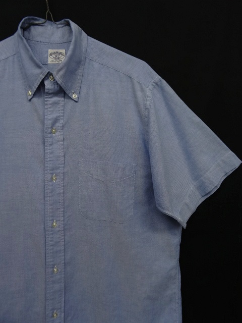 画像: 70'S BROOKS BROTHERS "6ボタン" オックスフォード 半袖 BDシャツ ブルー USA製 (VINTAGE)