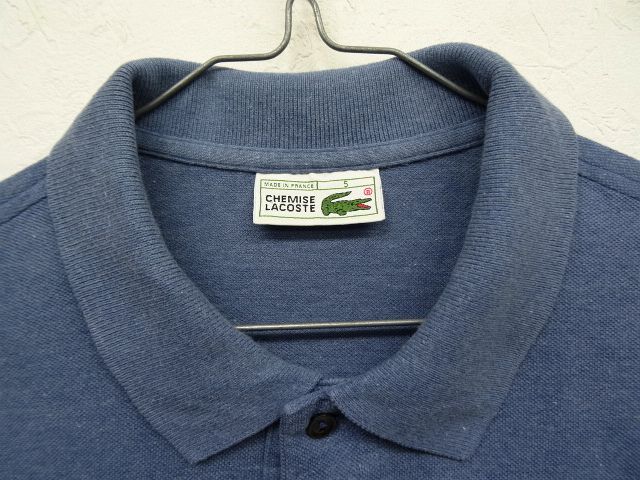 画像: 80'S CHEMISE LACOSTE L1212 ポロシャツ ブルー フランス製  (VINTAGE)