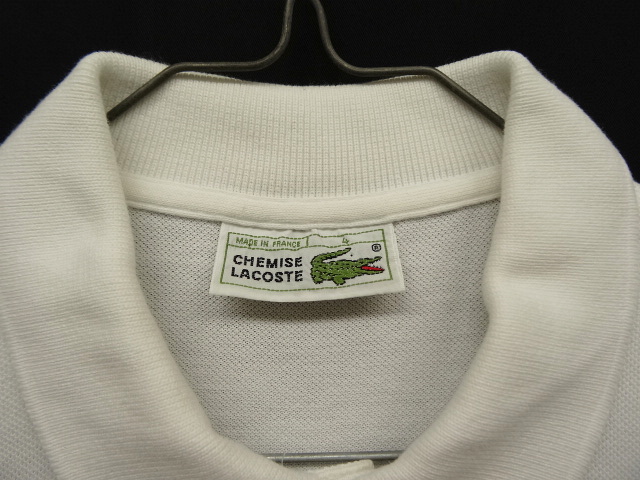 画像: 80'S CHEMISE LACOSTE L1212 ポロシャツ ホワイト フランス製  (VINTAGE)