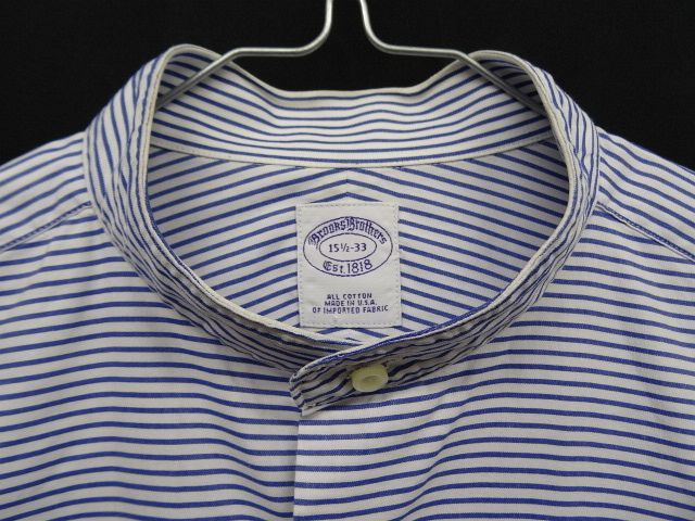 nina de coito 埼玉県 志木 通販 90年代 ヴィンテージ BROOKS BROTHERS ブルックスブラザーズ 長袖 バンドカラーシャツ  アメリカ製 VINTAGE