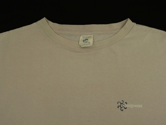 画像: 90'S PATAGONIA 白タグ バックプリント ロゴ 長袖Tシャツ USA製 (VINTAGE)