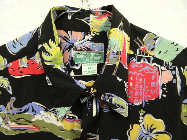 画像: 80'S REYN SPOONER ダイヤモンドヘッドタグ レーヨン アロハシャツ ハワイ製 (VINTAGE)