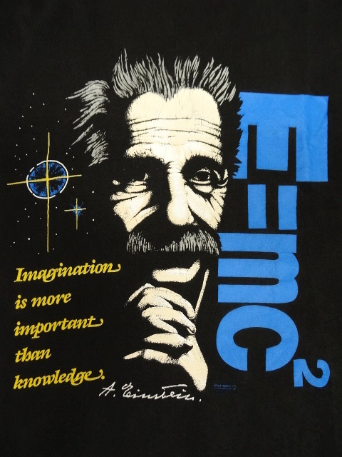 画像: 90'S ALBERT EINSTEIN 半袖 Tシャツ BLACK (VINTAGE)