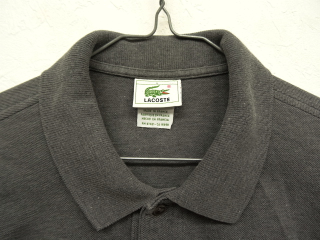 画像: 90'S CHEMISE LACOSTE L1212 ポロシャツ ダークグレー フランス製  (VINTAGE)