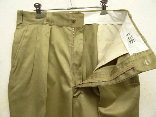 画像: 50'S アメリカ軍 US ARMY プリーツ入り チノショーツ 34R (DEADSTOCK)