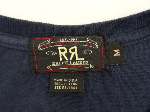 画像: 90'S RRL 初期 三ツ星タグ コットンニット Tシャツ USA製 (VINTAGE)