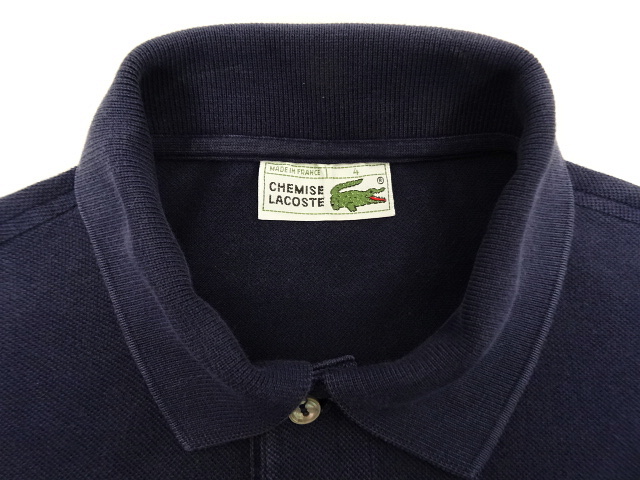 画像: 80'S CHEMISE LACOSTE L1212 ポロシャツ ネイビー フランス製 (VINTAGE)