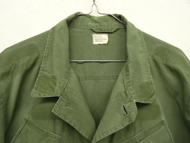 画像: 60'S アメリカ軍 US ARMY "JUNGLE FATIGUE 3rd" ノンリップ ファティーグジャケット L-SHORT (VINTAGE)