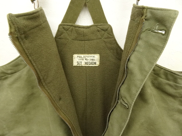 画像: 40'S アメリカ軍 US NAVY デッキトラウザーズ オーバーオール KHAKI (VINTAGE)