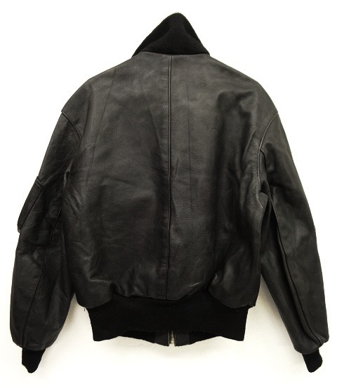 画像: 80'S ドイツ軍 レザー フライトジャケット BLACK (VINTAGE)