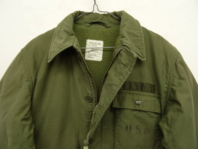 画像: 80'S アメリカ軍 US NAVY "A-2" ステンシル入り デッキジャケット (VINTAGE)