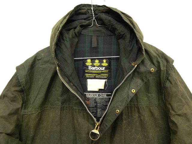 画像: BARBOUR 3クレスト "LINED DURHAM" オイルドジャケット OLIVE イングランド製 (VINTAGE)