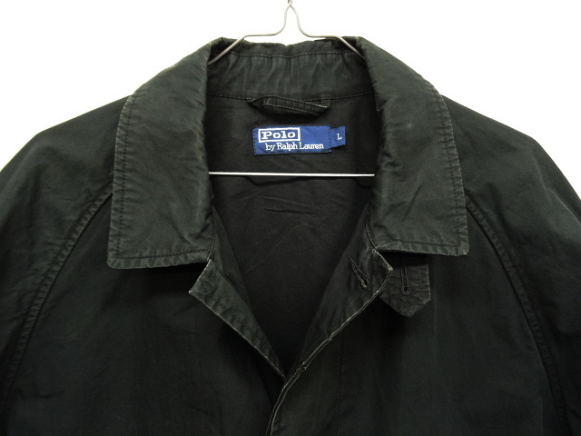 画像: 90'S RALPH LAUREN 一枚袖 バルマカーンコート コットン100% BLACK (VINTAGE)