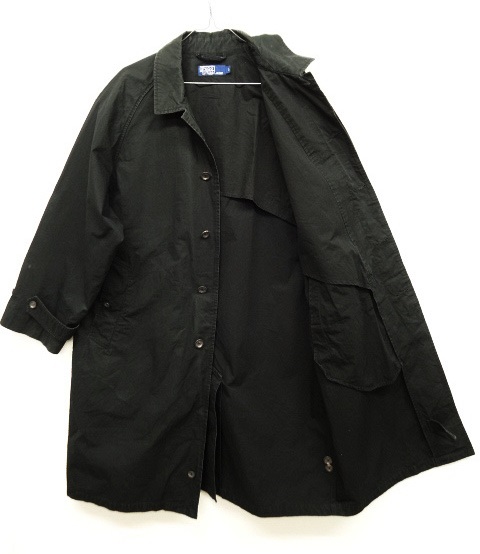 画像: 90'S RALPH LAUREN 一枚袖 バルマカーンコート コットン100% BLACK (VINTAGE)