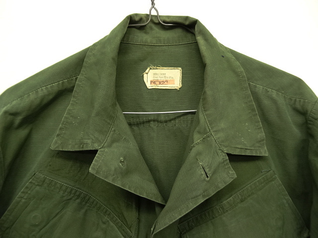 画像: 70'S アメリカ軍 US ARMY "JUNGLE FATIGUE 4th" リップストップ ファティーグジャケット S-SHORT (VINTAGE)