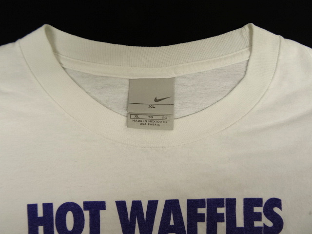 画像: 00'S NIKE "HOT WAFFLES TO GO" Tシャツ WHITE (USED)