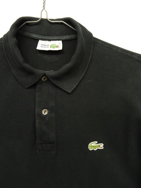 画像: 80'S CHEMISE LACOSTE ポロシャツ ブラック フランス製 (VINTAGE)