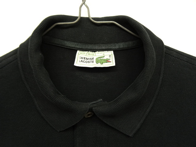 画像: 80'S CHEMISE LACOSTE ポロシャツ ブラック フランス製 (VINTAGE)