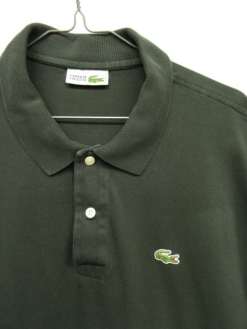 画像: 80'S CHEMISE LACOSTE ポロシャツ オリーブ フランス製 (VINTAGE)