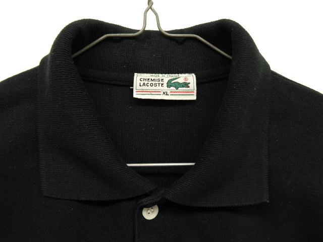 画像: 80'S CHEMISE LACOSTE ポロシャツ ブラック フランス製 (VINTAGE)