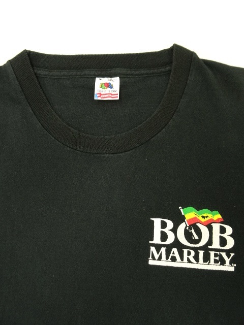 画像: 90'S BOB MARLEY シングルステッチ 半袖 Tシャツ BLACK USA製 (VINTAGE)