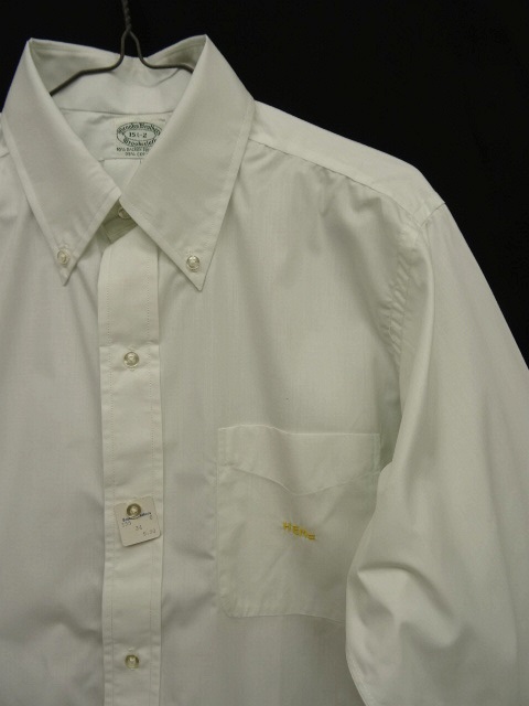 画像: 70'S BROOKS BROTHERS "6ボタン" マチ付き BDシャツ WHITE USA製 (DEADSTOCK)