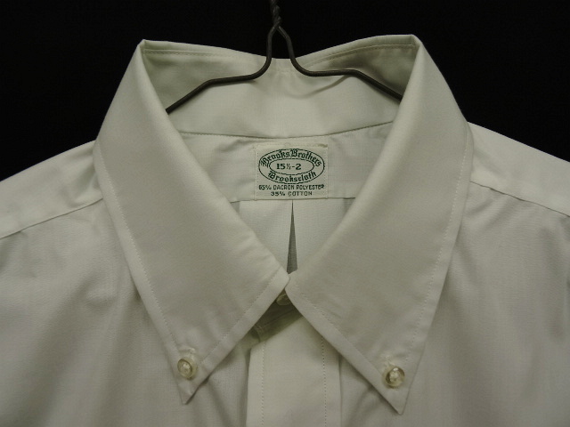 画像: 70'S BROOKS BROTHERS "6ボタン" マチ付き BDシャツ WHITE USA製 (DEADSTOCK)