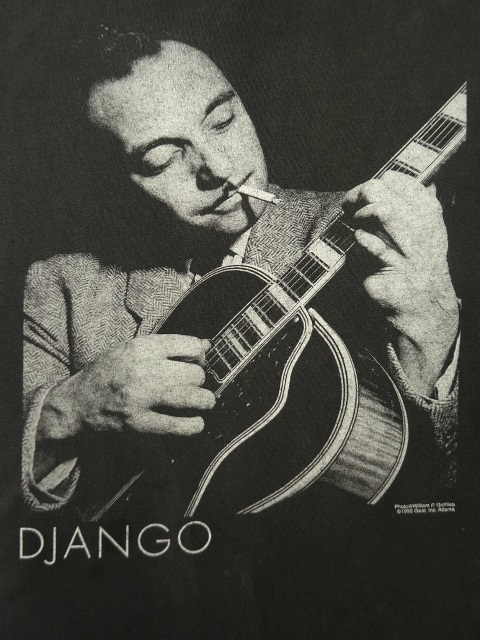 画像: 90'S DJANGO REINHARDT "GEAR INC" Tシャツ BLACK (VINTAGE)