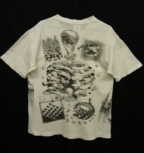 画像: 90'S M.C.ESCHER 騙し絵 Tシャツ シングルステッチ オリジナル ANDAZIAボディ USA製 (VINTAGE)