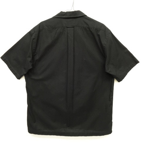 画像: 90'S RALPH LAUREN "CALDWELL" コットン 半袖 オープンカラーシャツ BLACK (VINTAGE)