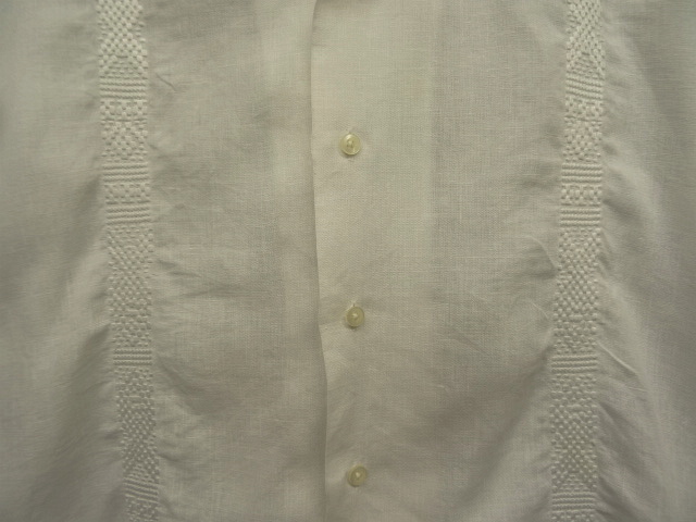 画像: 90'S RALPH LAUREN "CALDWELL" リネン 半袖 オープンカラーシャツ 刺繍入り ホワイト (VINTAGE)