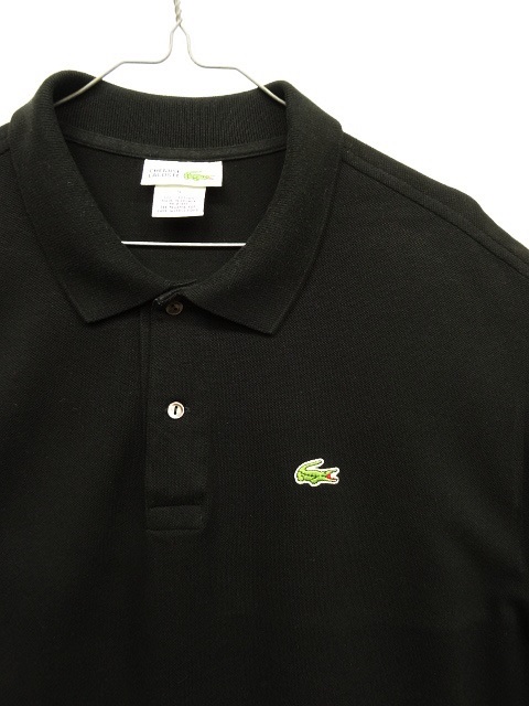 画像: 80'S CHEMISE LACOSTE ポロシャツ ブラック フランス製 (VINTAGE)