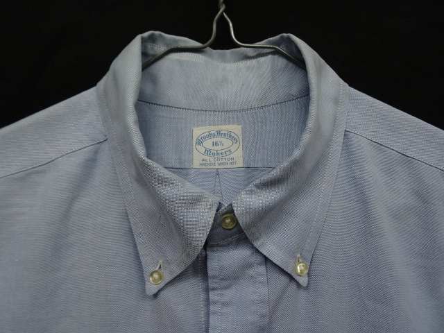 画像: 70'S BROOKS BROTHERS "6ボタン" オックスフォード BDシャツ ブルー USA製 (VINTAGE)