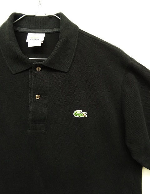 画像: 90'S CHEMISE LACOSTE ポロシャツ ブラック フランス製 (VINTAGE)