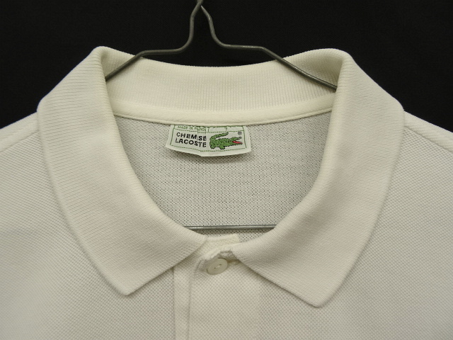 画像: 80'S CHEMISE LACOSTE ポロシャツ ホワイト フランス製 (VINTAGE)