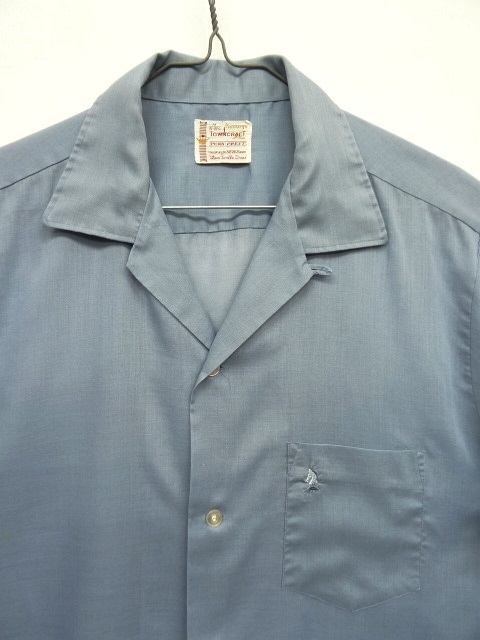 画像: 60'S TOWNCRAFT "PENN PREST" オープンカラーシャツ BLUE (VINTAGE)