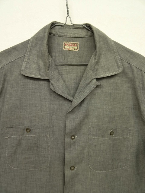 画像: 50'S McGREGOR "ブラックシャンブレー" オープンカラーシャツ USA製 (VINTAGE)